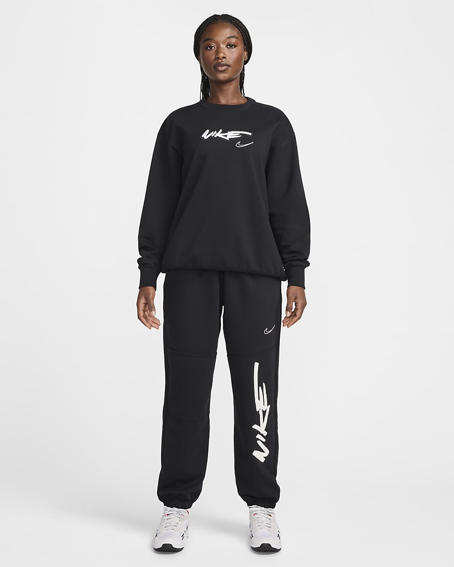 Nike Sportswear Breaking Pantalón oversize de talle medio y tejido French terry - Mujer - Negro