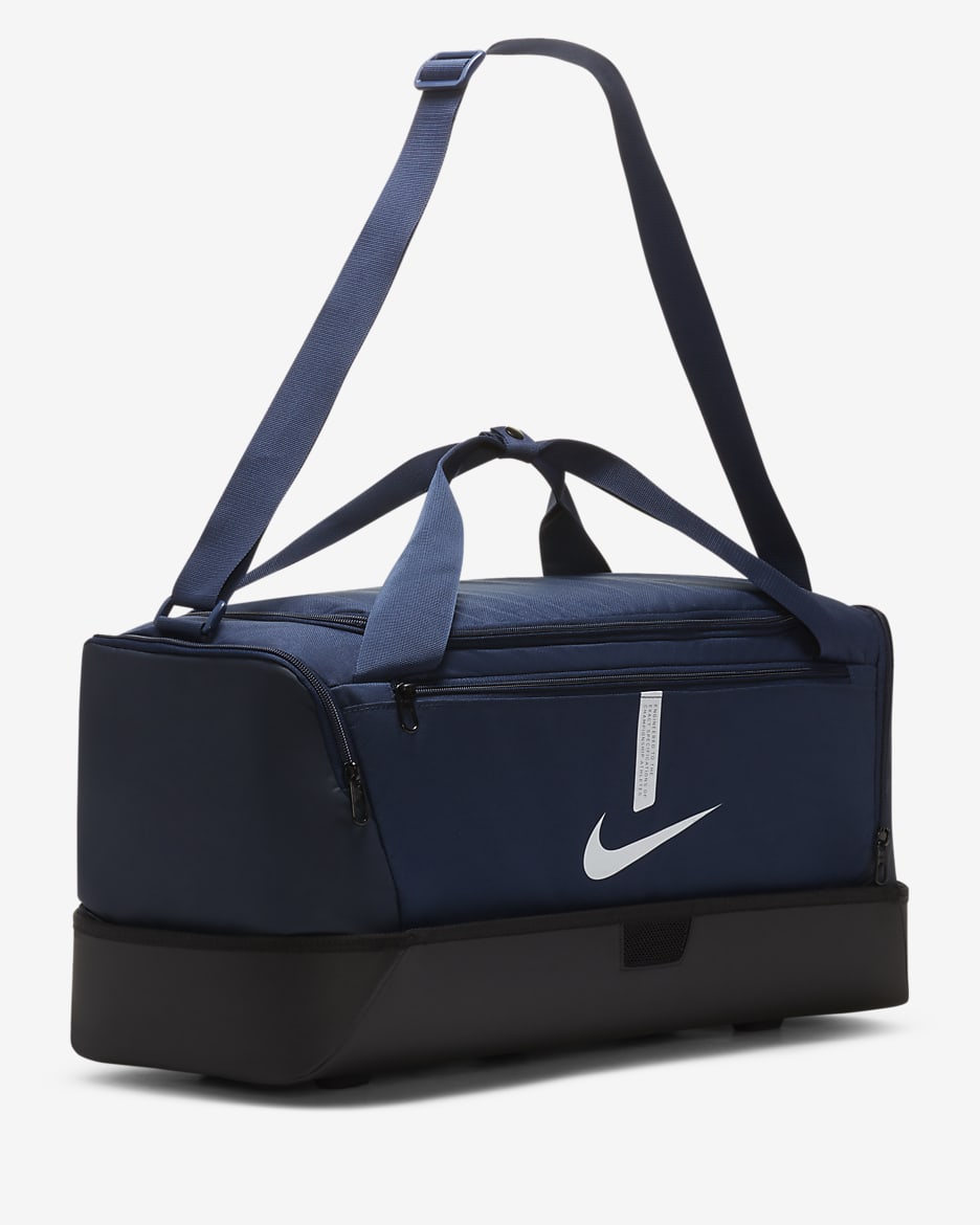 Nike Academy Team stiv duffelbag til fotball (medium, 37 L) - Midnight Navy/Svart/Hvit