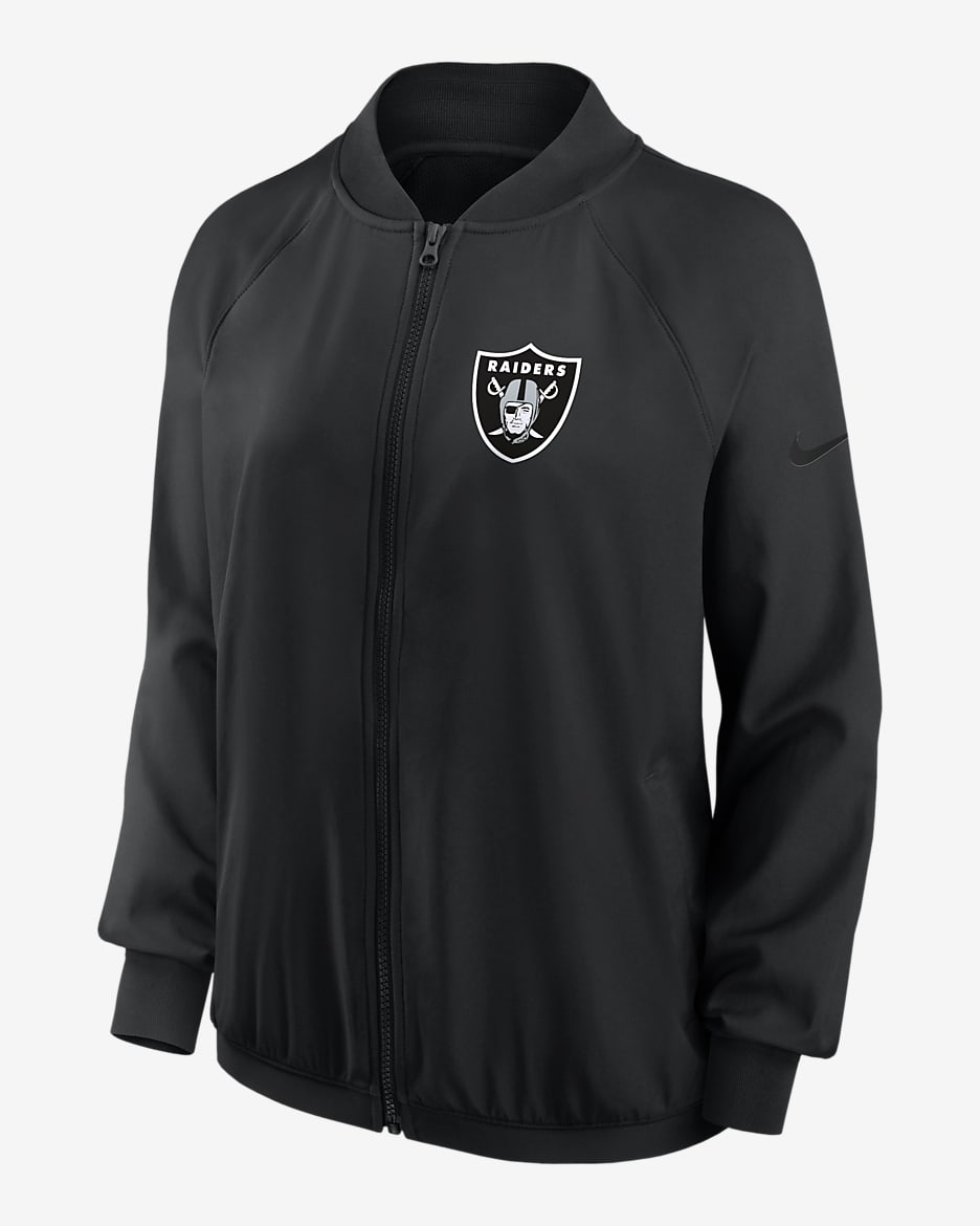 Las Vegas Raiders Women's Nike Dri-FIT NFL Full-Zip Jacket - Black