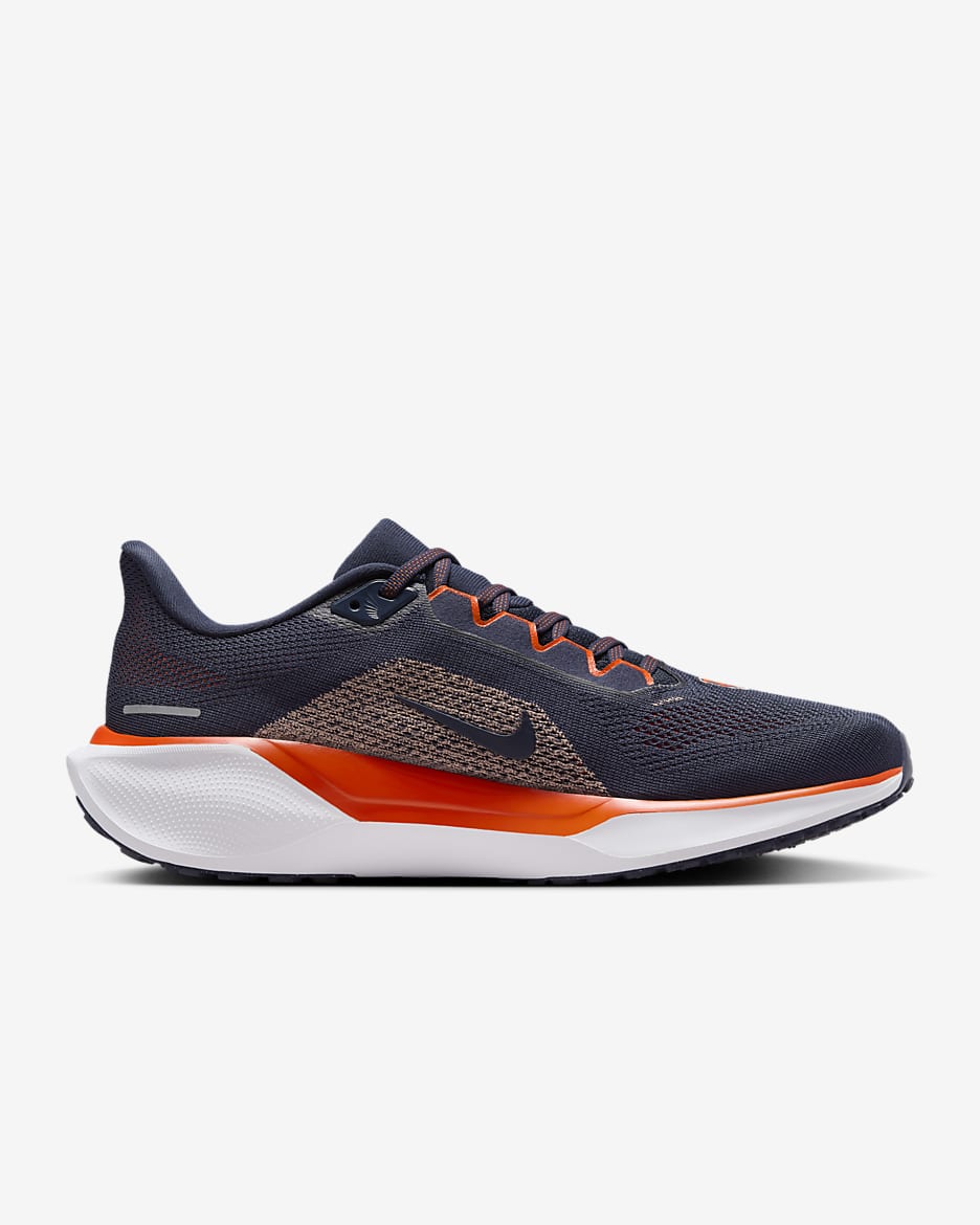 Tenis de correr en pavimento para hombre Nike Pegasus 41 NFL Chicago Bears - Marino/Blanco/Naranja universitario/Blanco