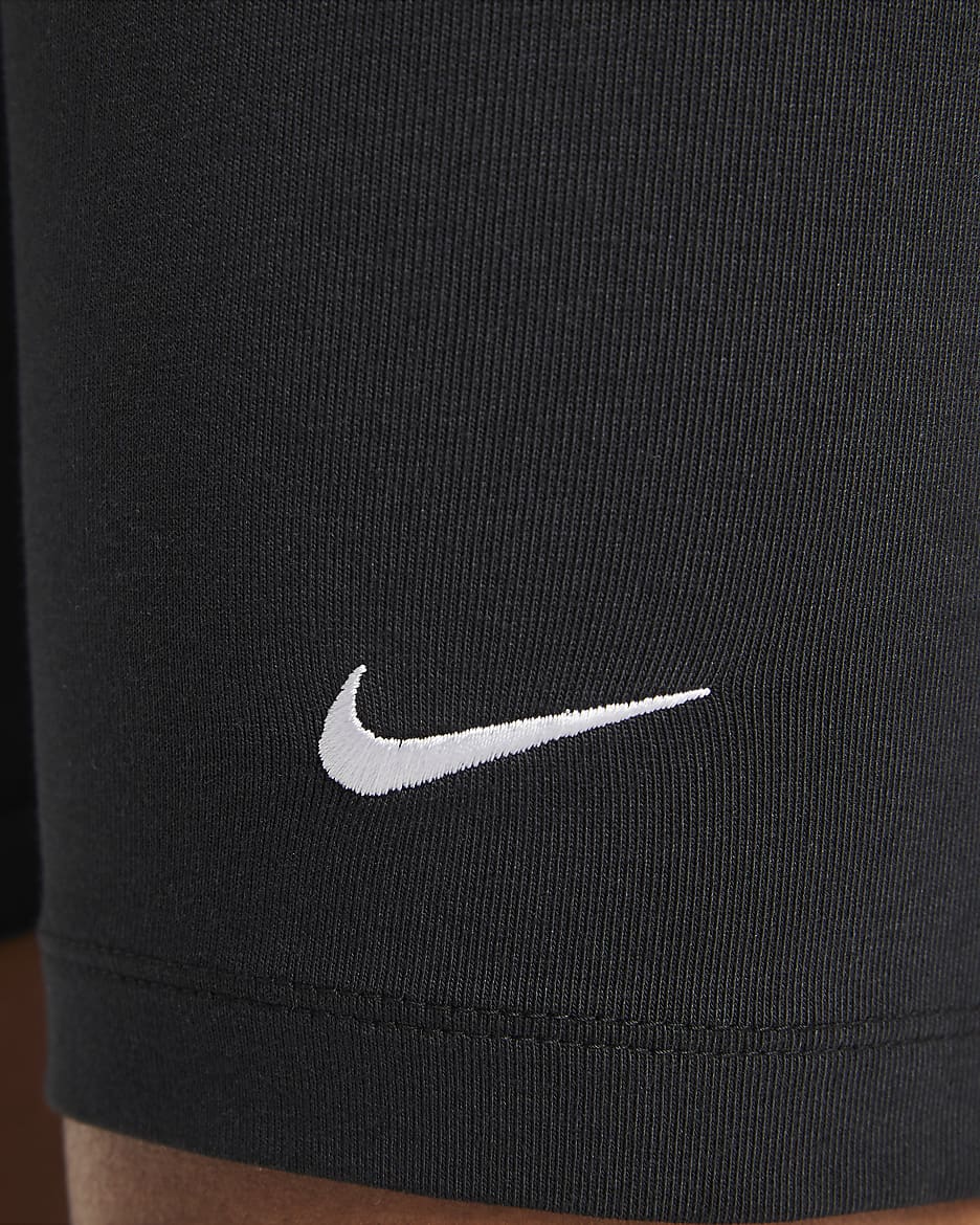 Nike Sportswear Essential Women's Mid-Rise 10" Biker Shorts - Black/White