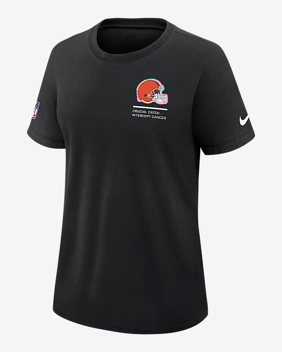 Playera Nike Dri-FIT de la NFL para mujer Cleveland Browns Crucial Catch - Negro