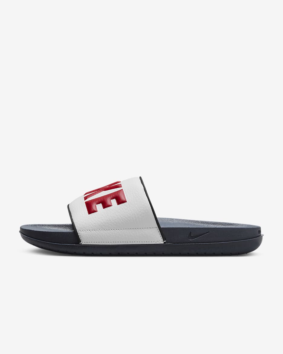 Nike Offcourt Men's Slides - White/Obsidian/Gym Red