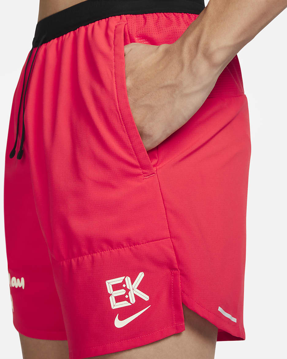 Nike Dri-FIT Stride Kipchoge Men's 18cm (approx.) Brief-Lined Running Shorts - Chile Red/Black/Coconut Milk