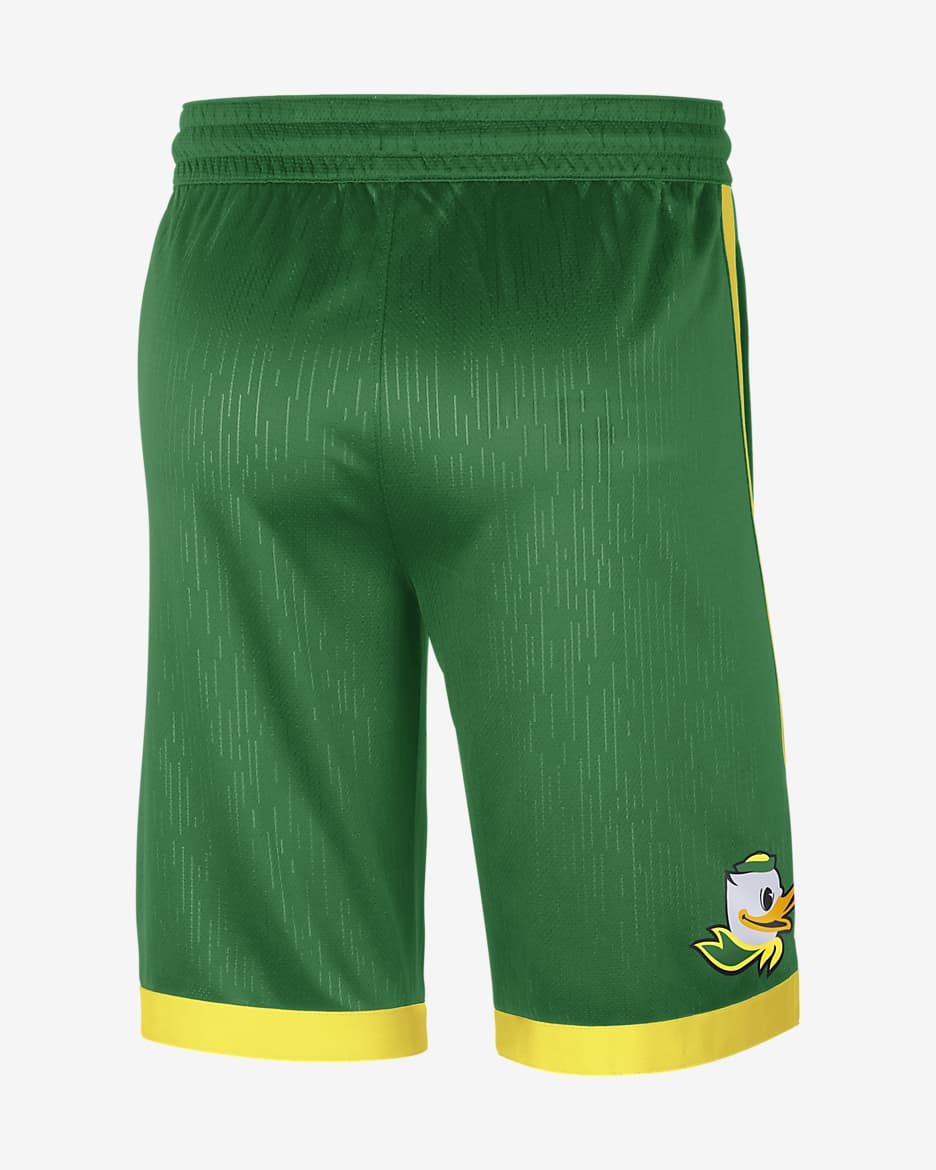 Nike College Dri-FIT (Oregon) Men's Basketball Shorts - Apple Green/Yellow Strike/Yellow Strike