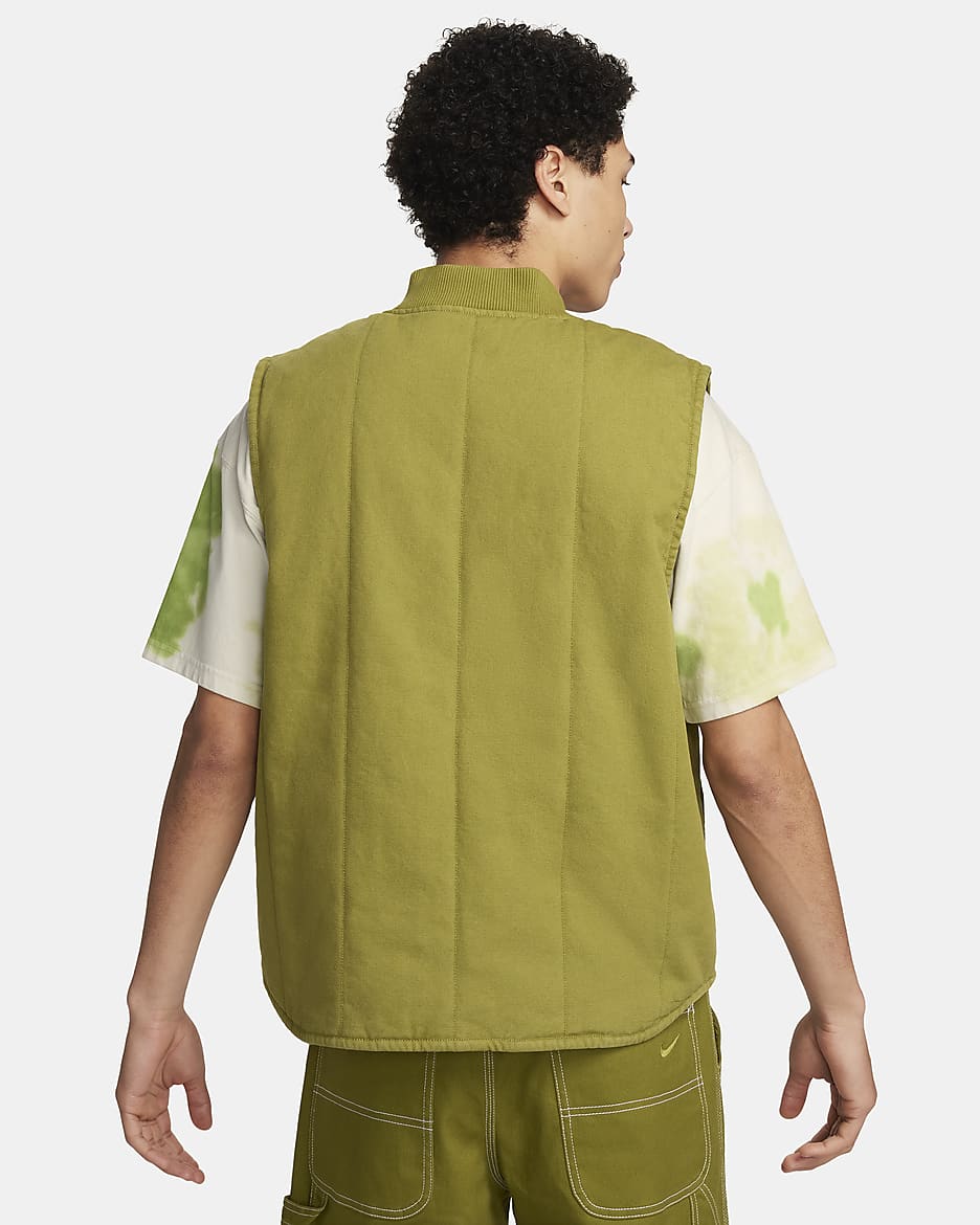 Veste sans manches matelassée Nike Life pour homme - Pacific Moss/Pacific Moss