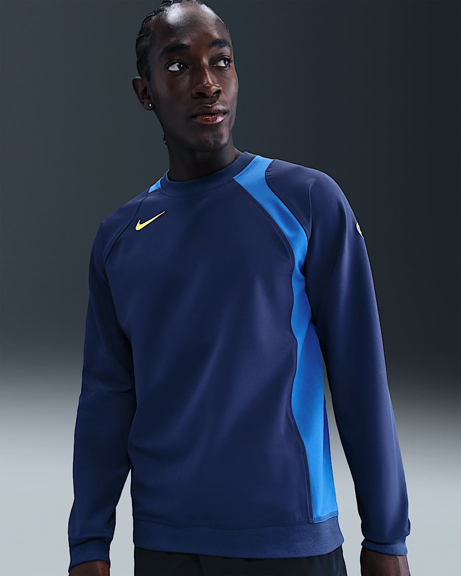 Nike Total 90 Part superior de futbol de coll rodó Repel - Home - Midnight Navy/Game Royal/Lightning
