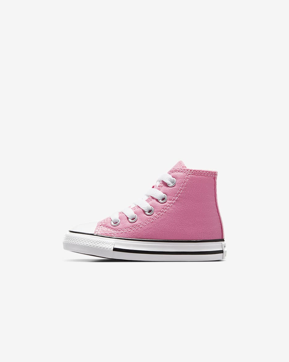 Converse Chuck Taylor All Star High Top Infant/Toddler Shoe  - Pink