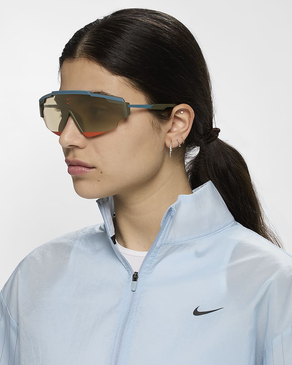 Nike Marquee Edge Mirrored Sunglasses - Medium Olive/Gold