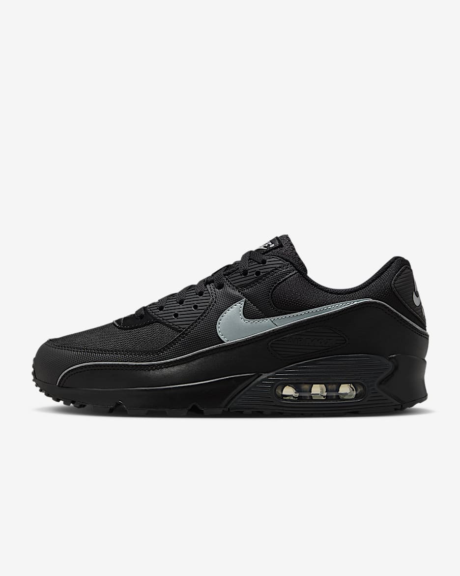 Sapatilhas com detalhes com integração de design refletor Nike Air Max 90 Premium para homem - Preto/Preto/Anthracite/Multicolor