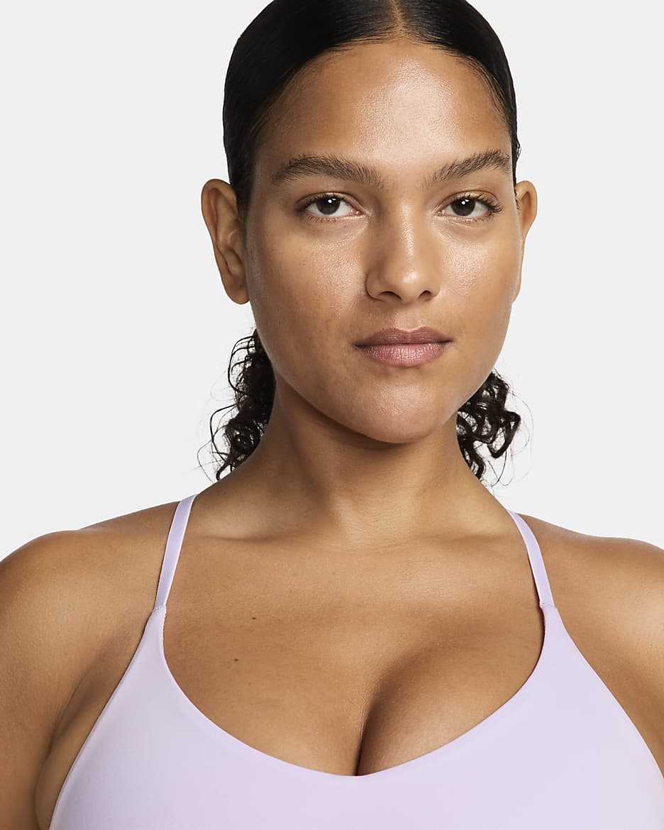 Nike Indy Light Support Women's Padded Adjustable Sports Bra - Lilac Bloom/Lilac Bloom