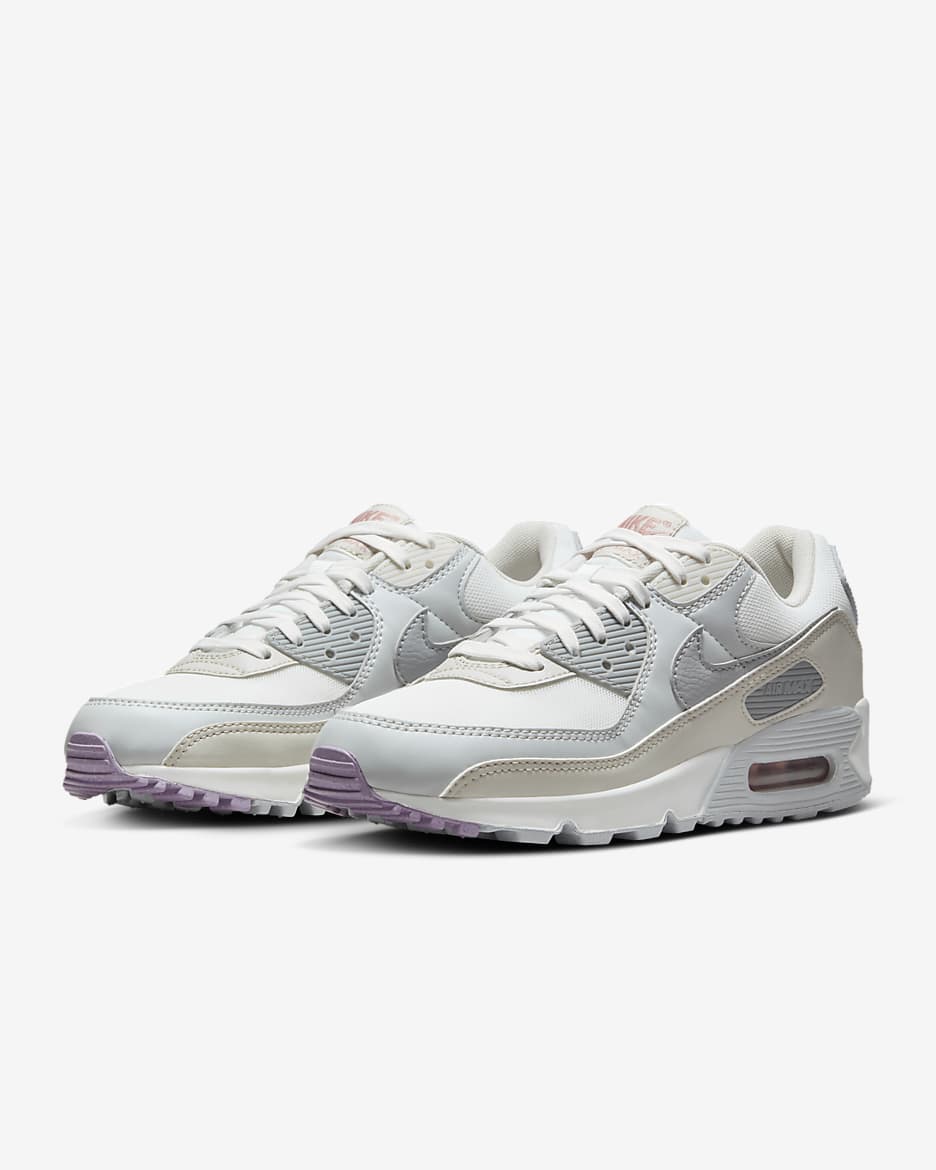 Nike Air Max 90 Women's Shoes - Summit White/Beyond Pink/Pure Platinum/Wolf Grey