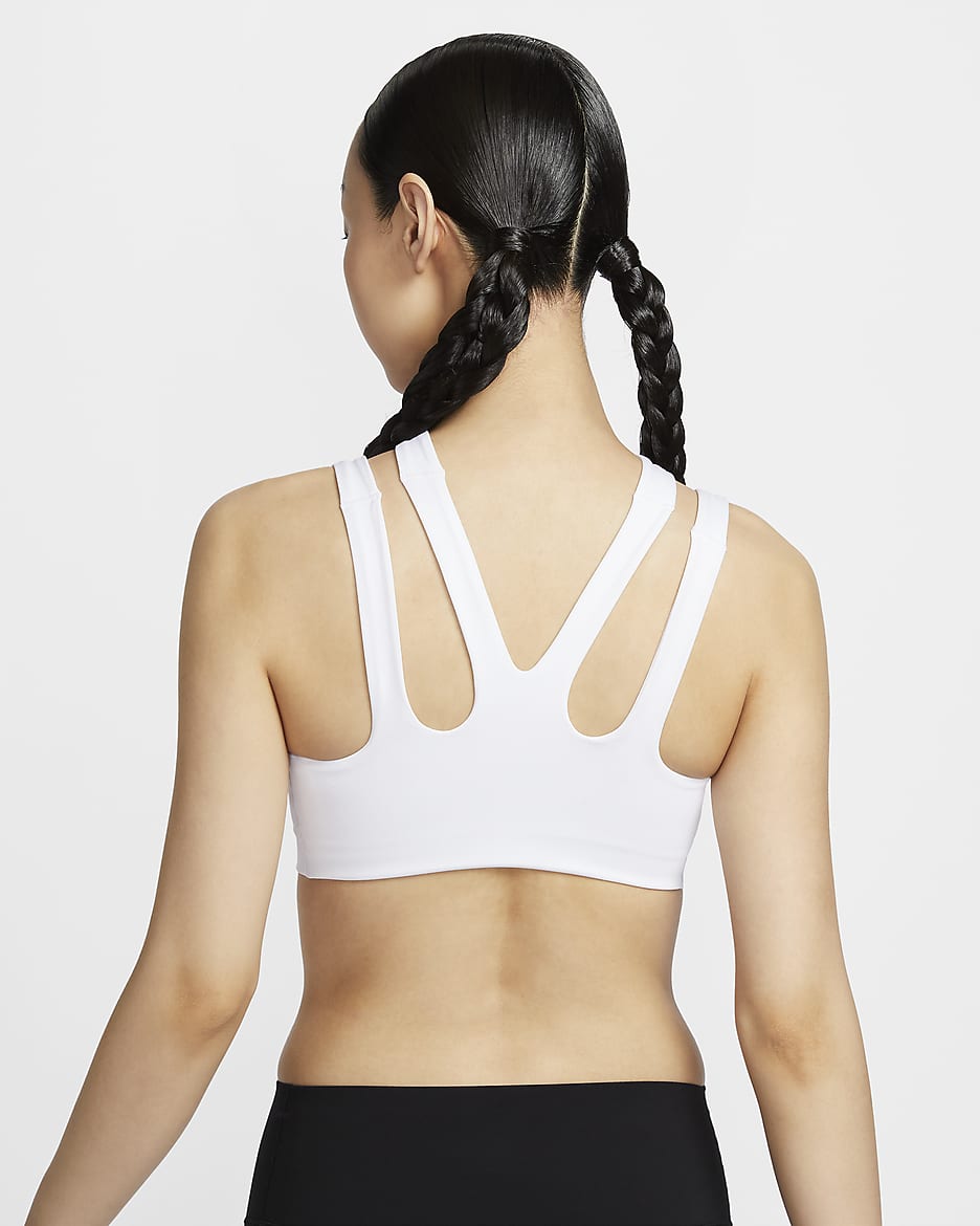 Nike Freestyle Women's Light-Support Padded Sports Bra - White/Black