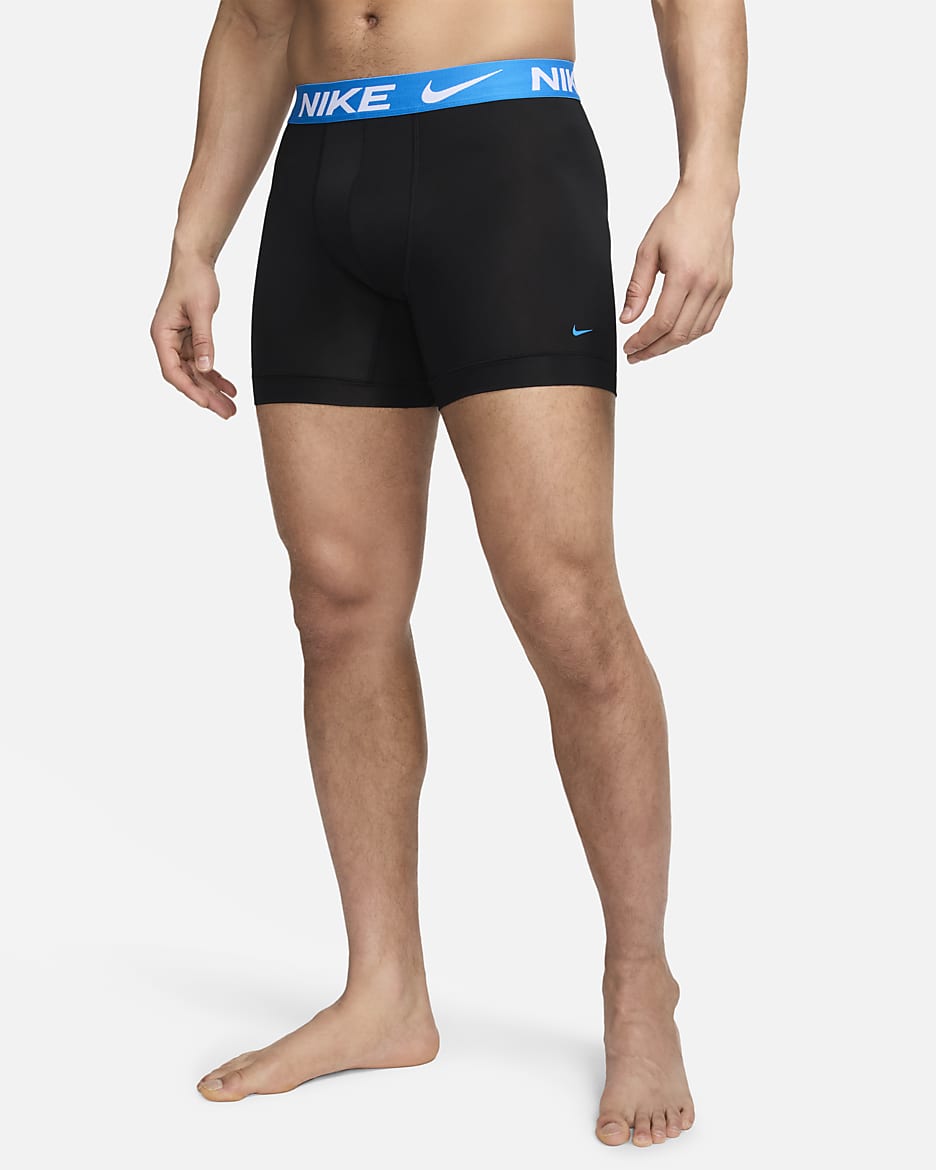Ropa interior para hombre Nike Dri-FIT Essential Micro (paquete de 3) - Negro
