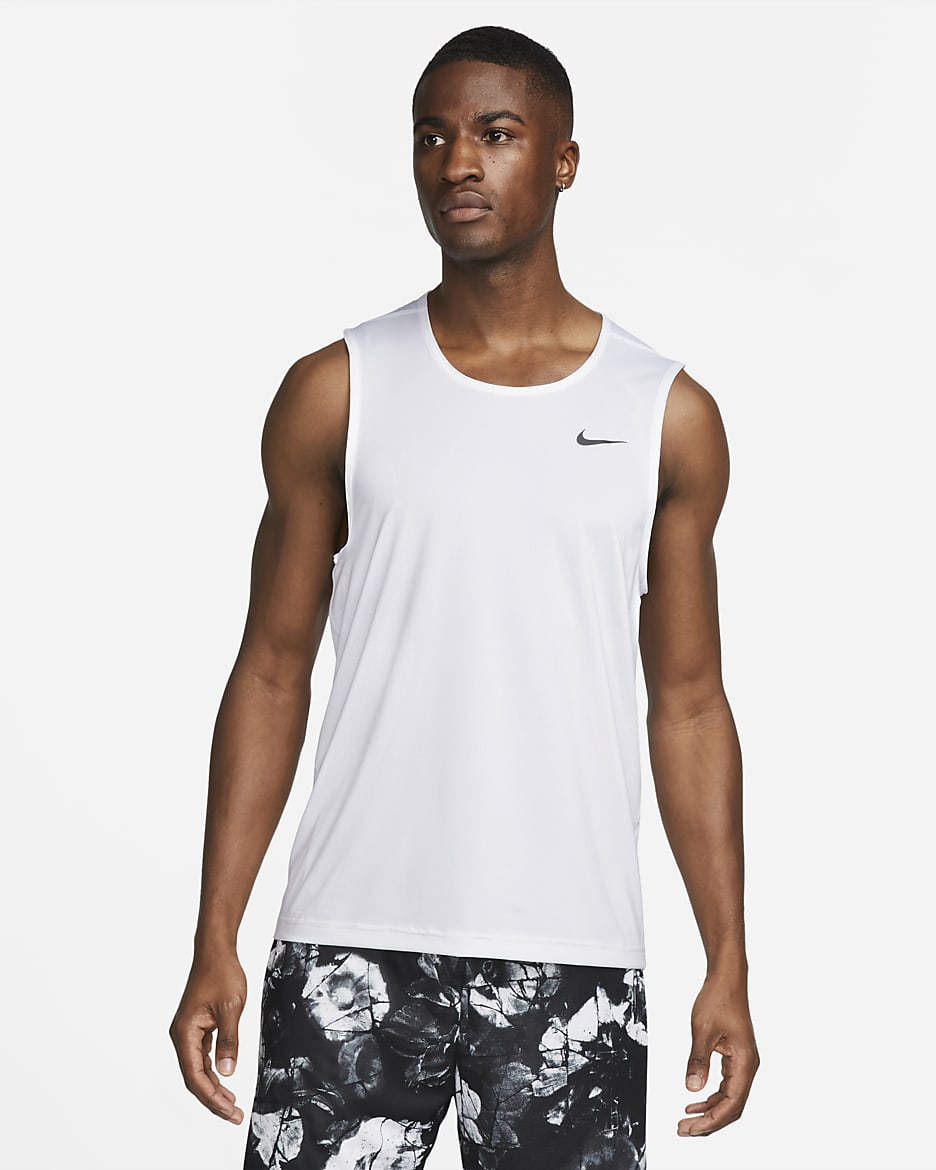 Nike Ready Men's Dri-FIT Fitness Tank - White/Black