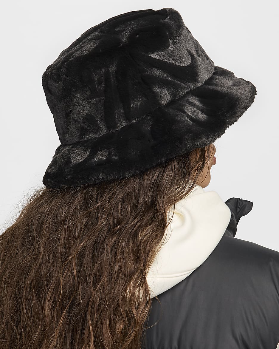 Nike Apex Faux Fur Bucket Hat - Black