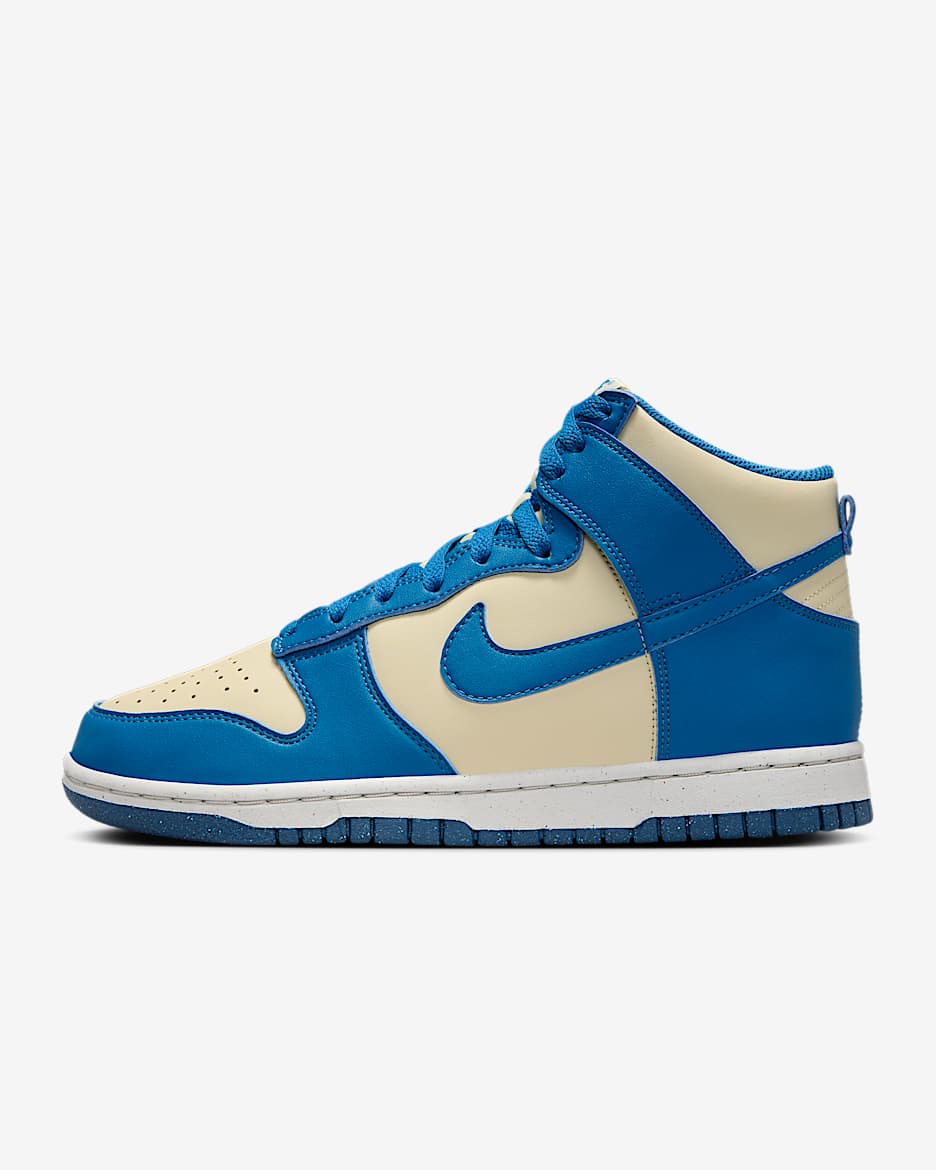 Tenis para mujer Nike Dunk High Next Nature - Caqui claro/Tinte platino/Estrella azul
