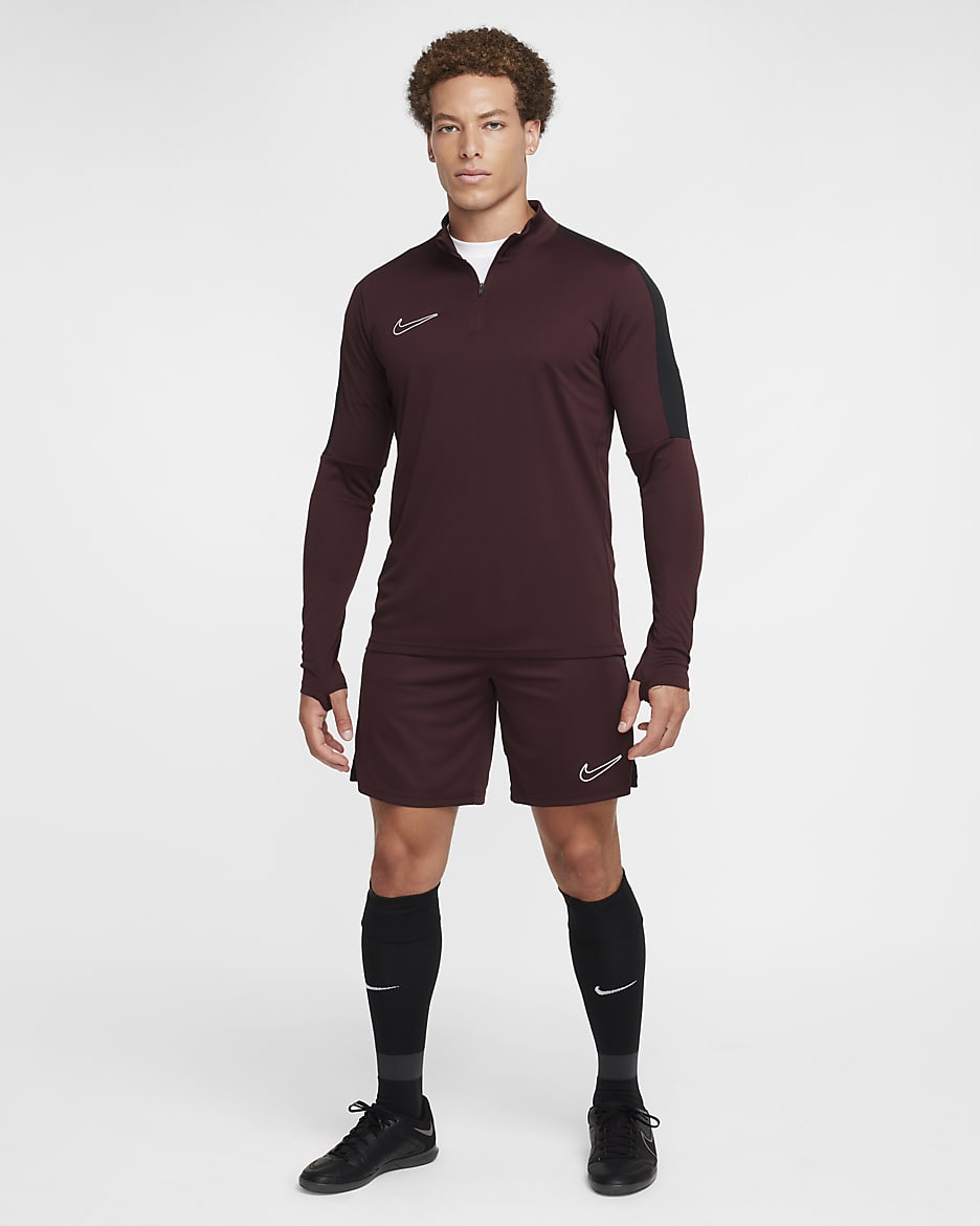 Męskie spodenki piłkarskie Dri-FIT Nike Academy - Burgundy Crush/Czerń/Biel