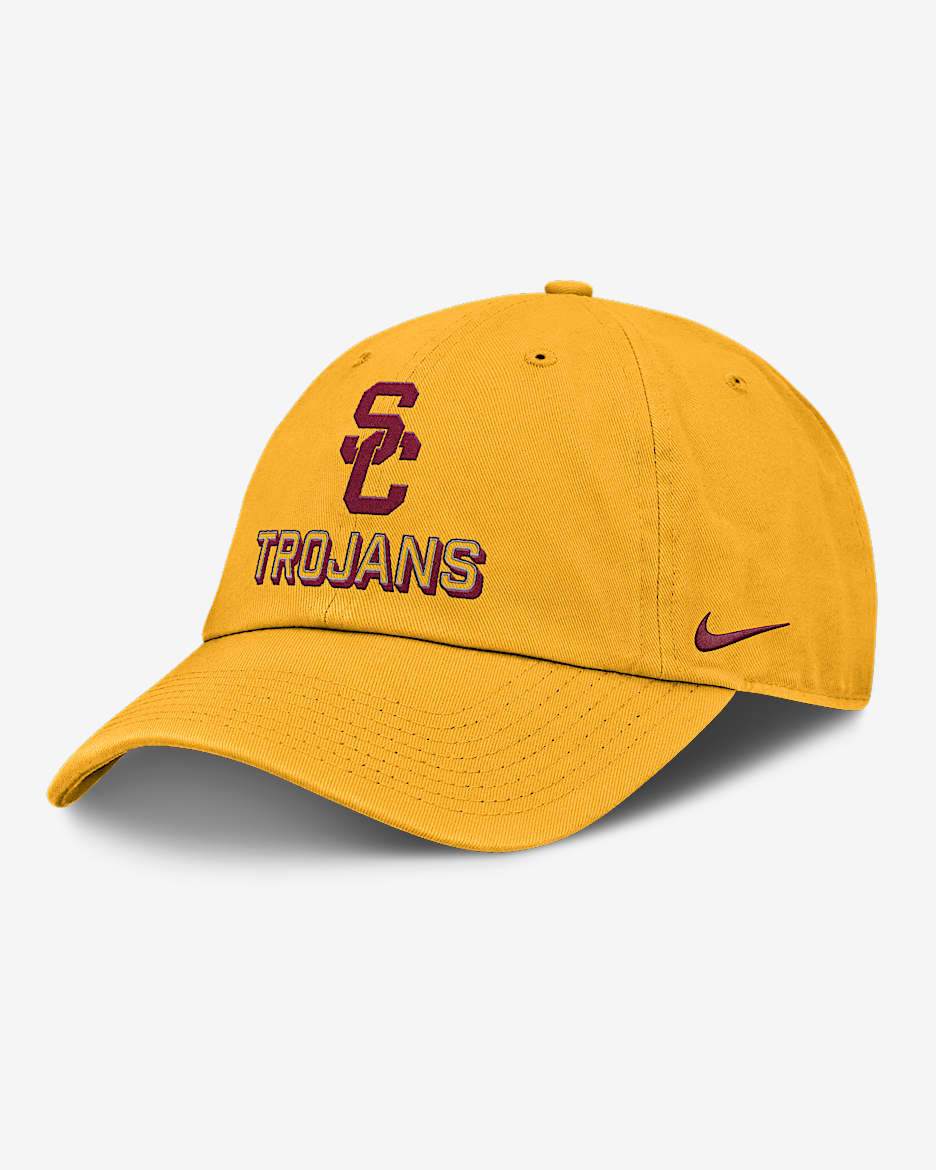 Gorra universitaria Nike ajustable para hombre USC On-Field Club Gameday - Oro