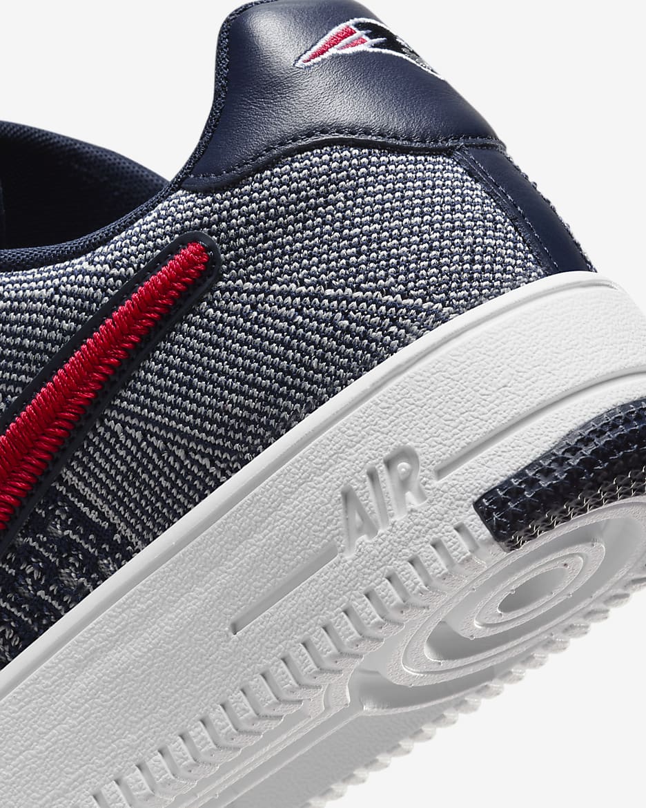 Nike Air Force 1 Ultra Flyknit Low Men's Shoes - Wolf Grey/College Navy/White/University Red