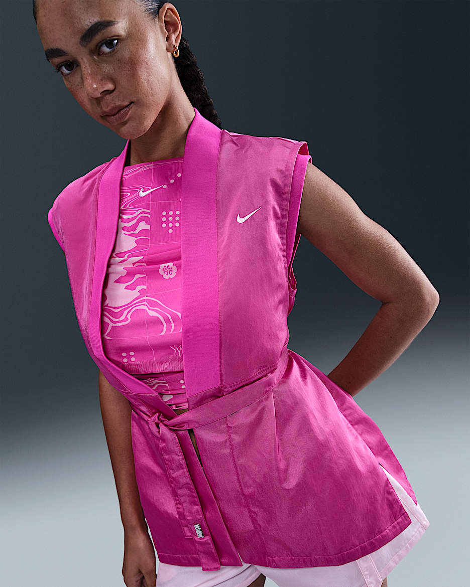 Serena Williams Design Crew Women's Wrap Top - Fire Pink/Pink Foam