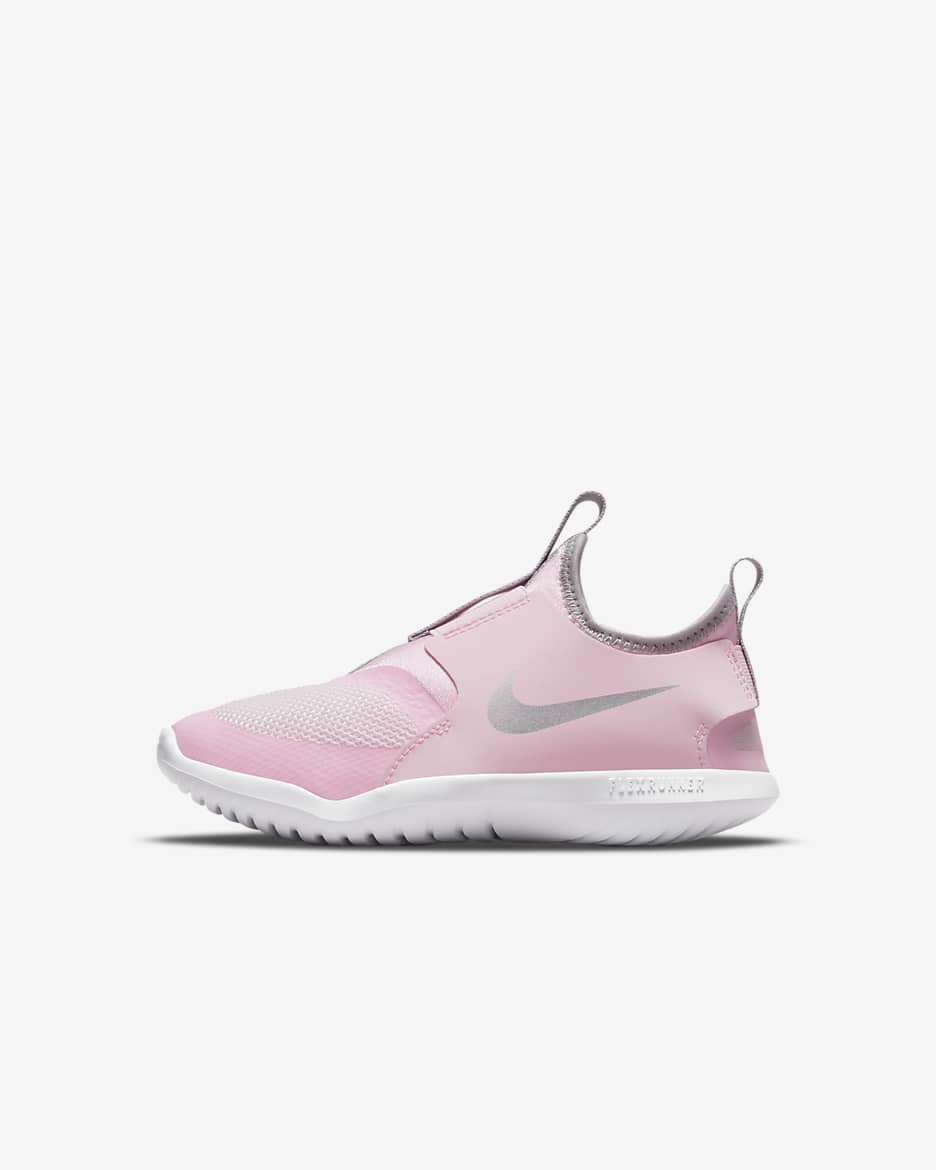 Calzado para niños talla pequeña Nike Flex Runner - Espuma rosa/Gris humo claro/Plata metalizado
