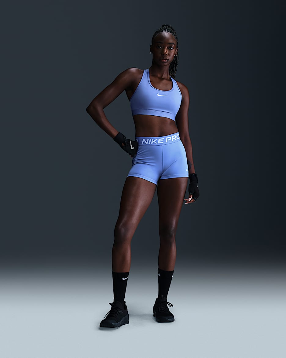 Shorts de 7.5 cm para mujer Nike Pro - Royal pulso/Blanco