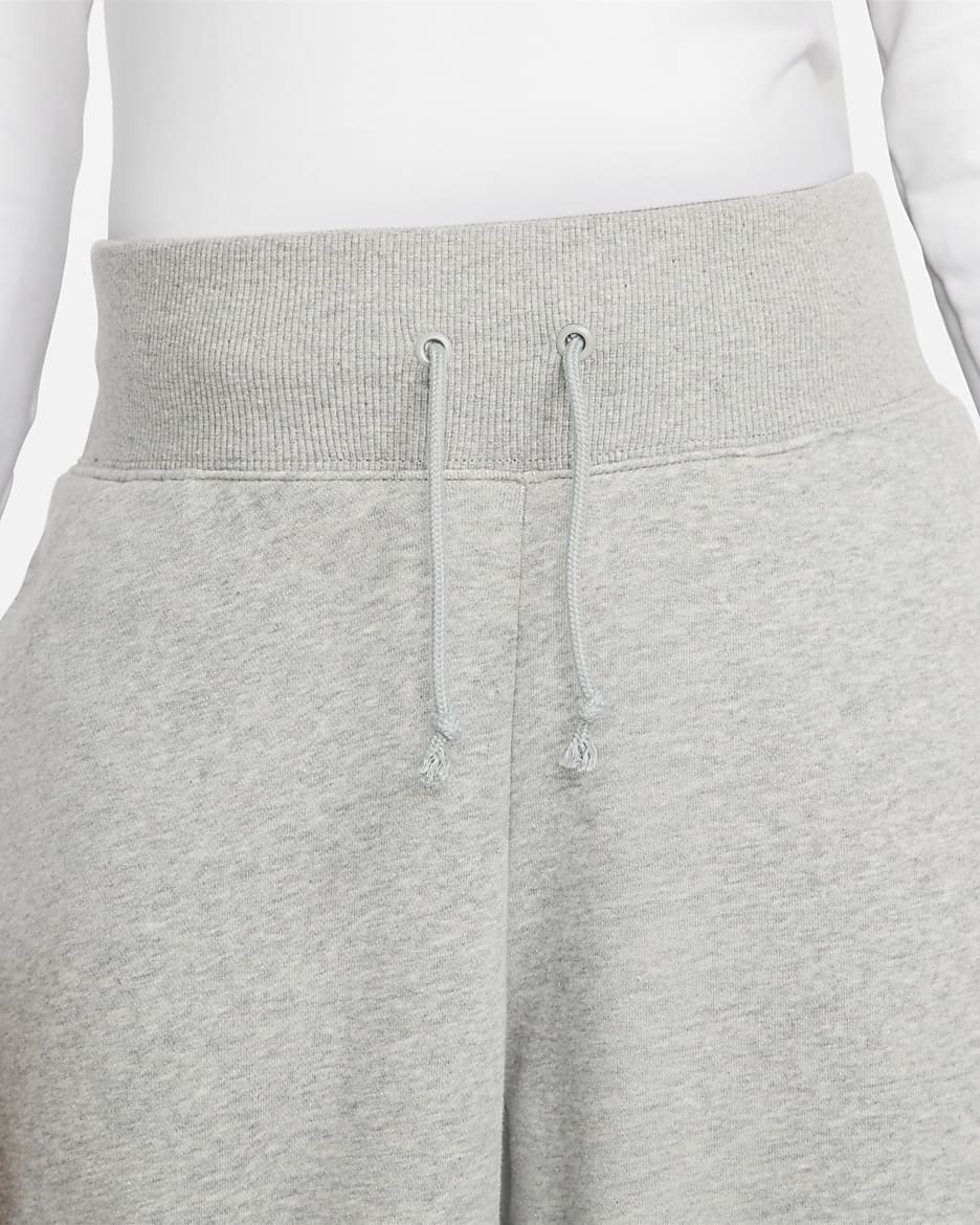 Nike Sportswear Phoenix Fleece Women's High-Waisted Curve 7/8 Tracksuit Bottoms - Dark Grey Heather/Sail
