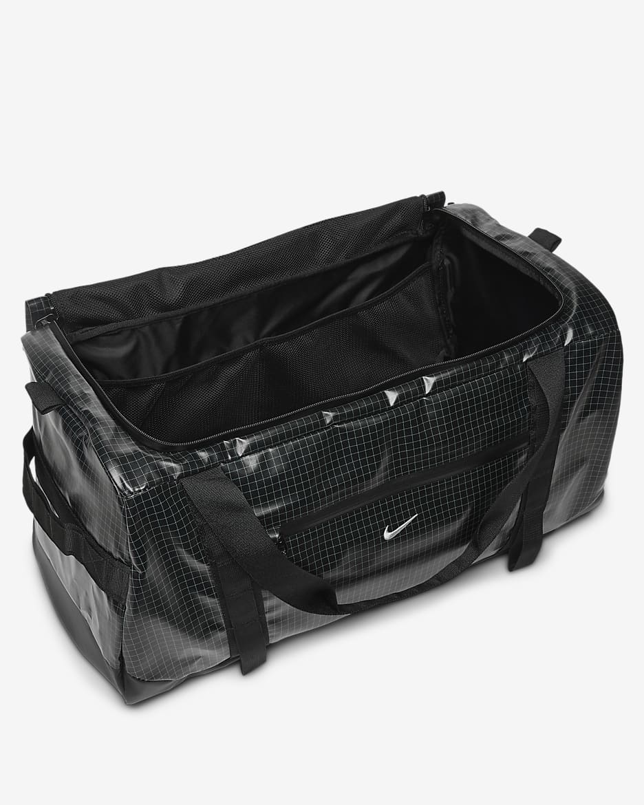 Nike Hike Duffel Bag (50L) - Black/Black/Light Smoke Grey