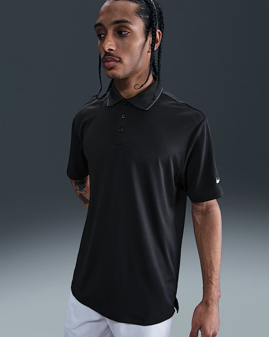 Nike Tour Men's Dri-FIT Golf Polo - Black/Anthracite/White