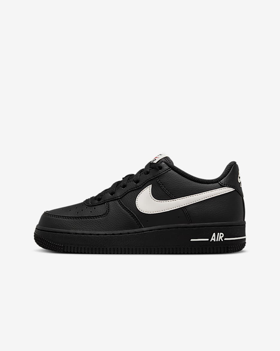 Nike Air Force 1 Older Kids' (Boys') Shoes - Black/University Red/Phantom