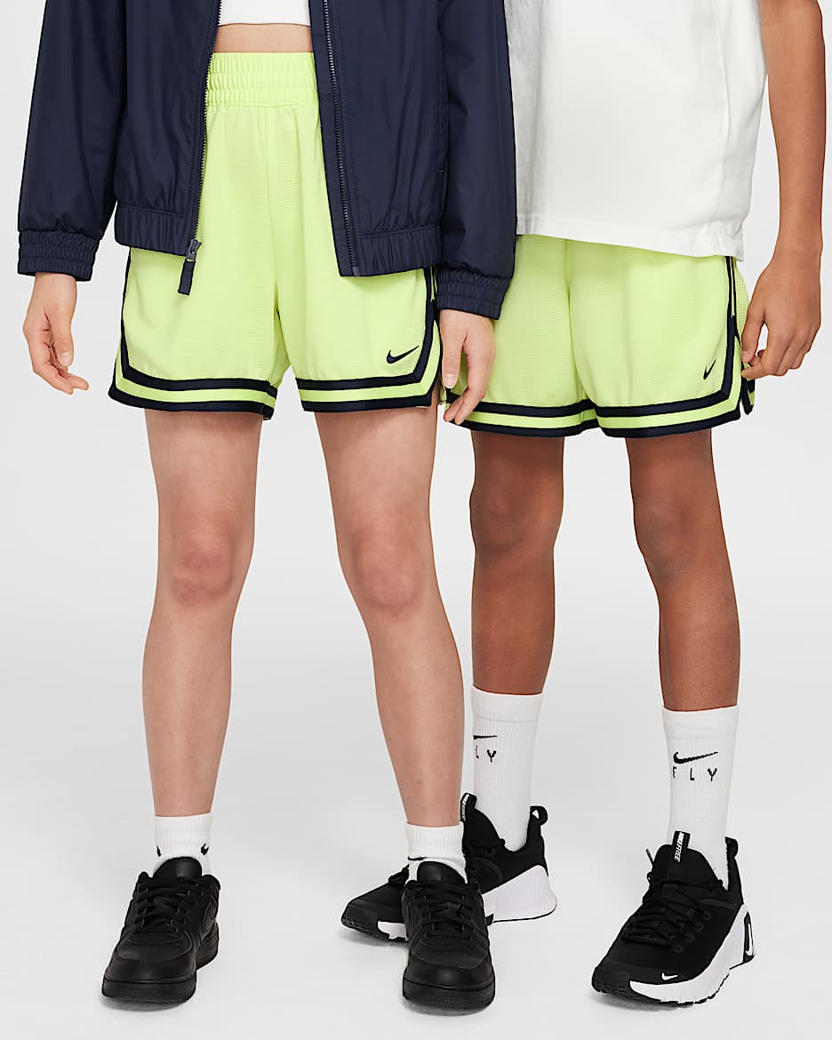 Nike DNA Big Kids' 5" Basketball Shorts - Light Lemon Twist/Obsidian