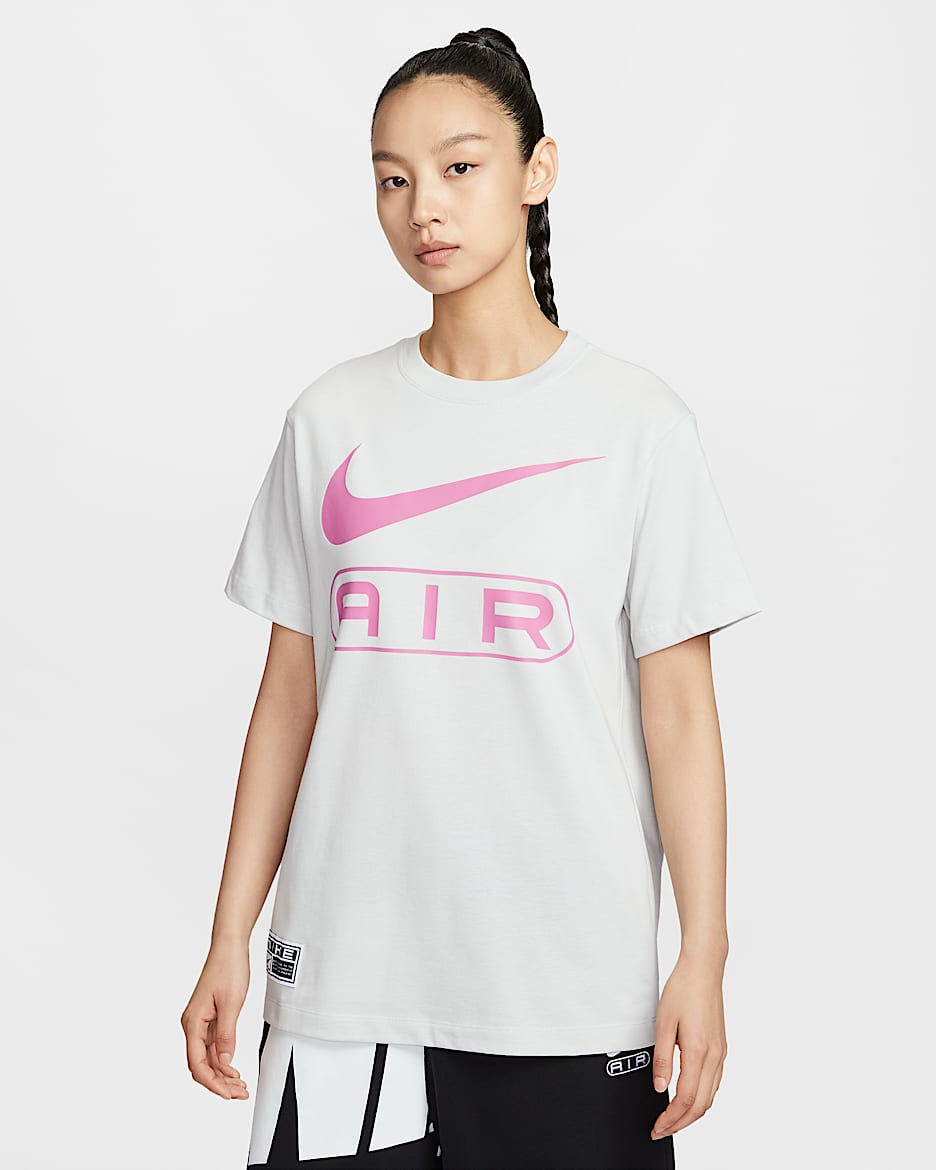 Nike Air 女款 T 恤 - Photon Dust/Playful Pink