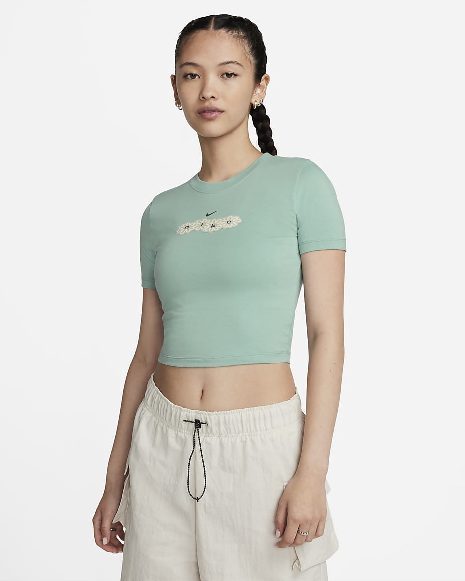 Nike Sportswear Women's Cropped T-Shirt - Mineral
