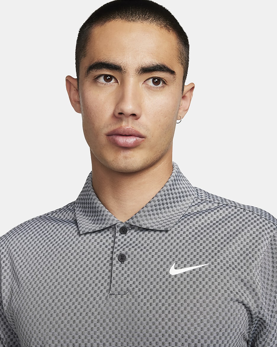 Nike Tour Men's Dri-FIT Golf Polo - Black/Dark Smoke Grey/Light Smoke Grey/White