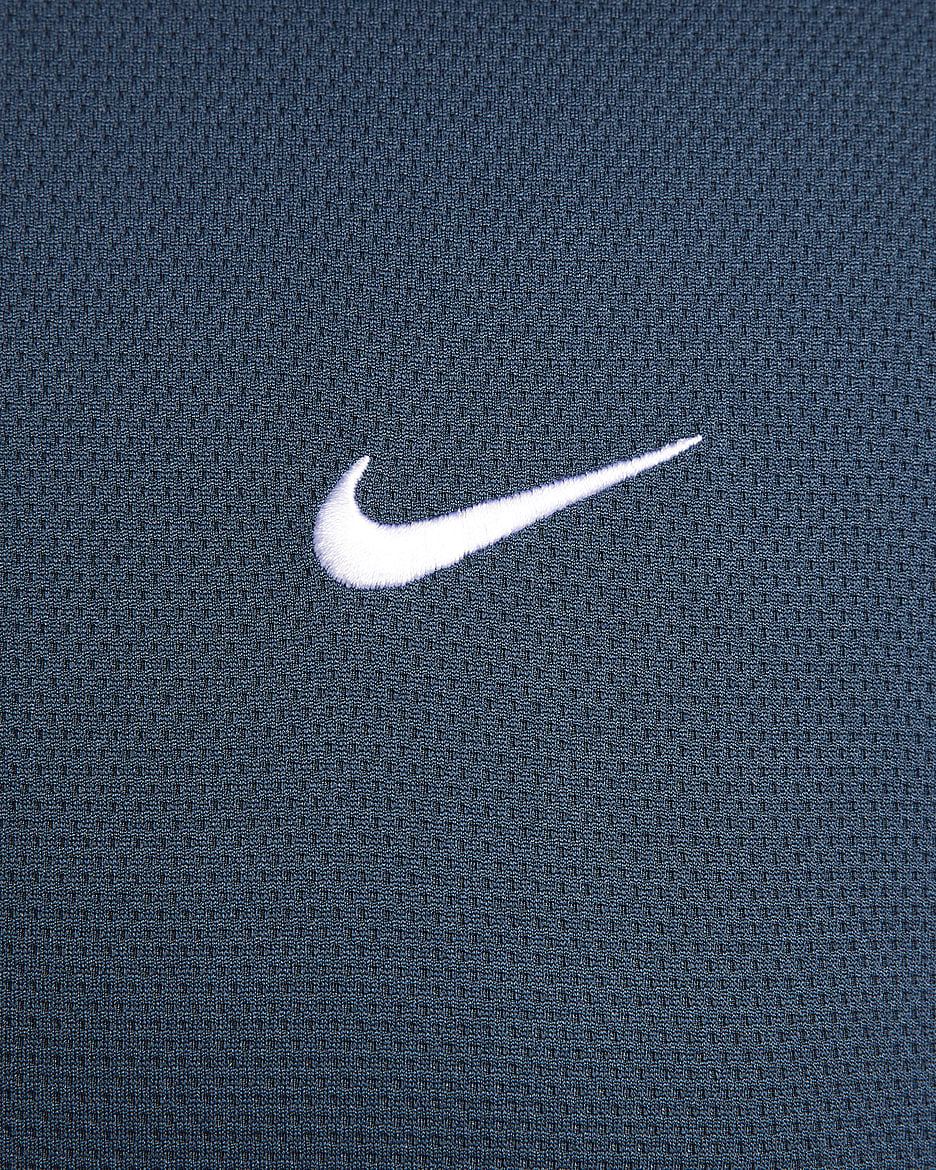 Golfpikétröja Nike Golf Club Dri-FIT för män - Armory Navy/Light Carbon/Aegean Storm/Vit