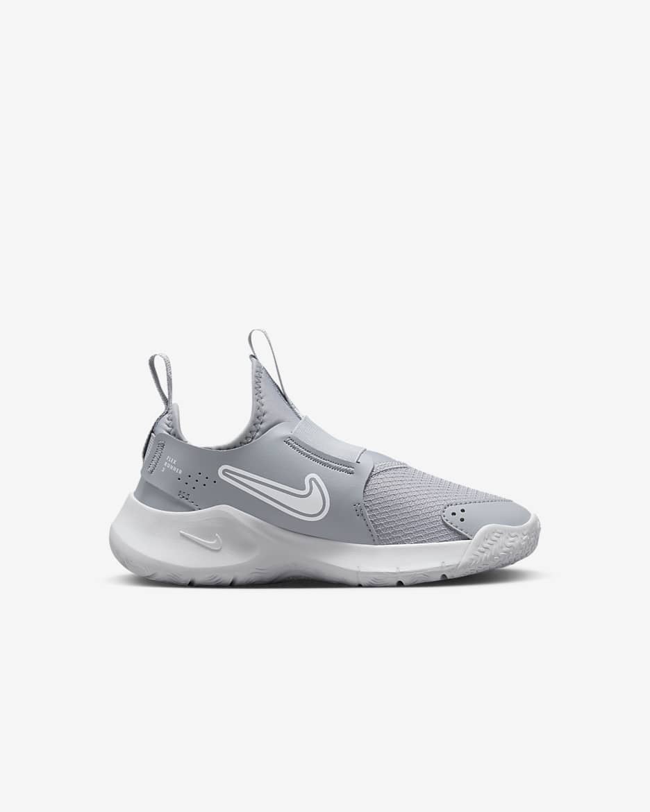 Nike Flex Runner 3 Younger Kids' Shoes - Wolf Grey/White