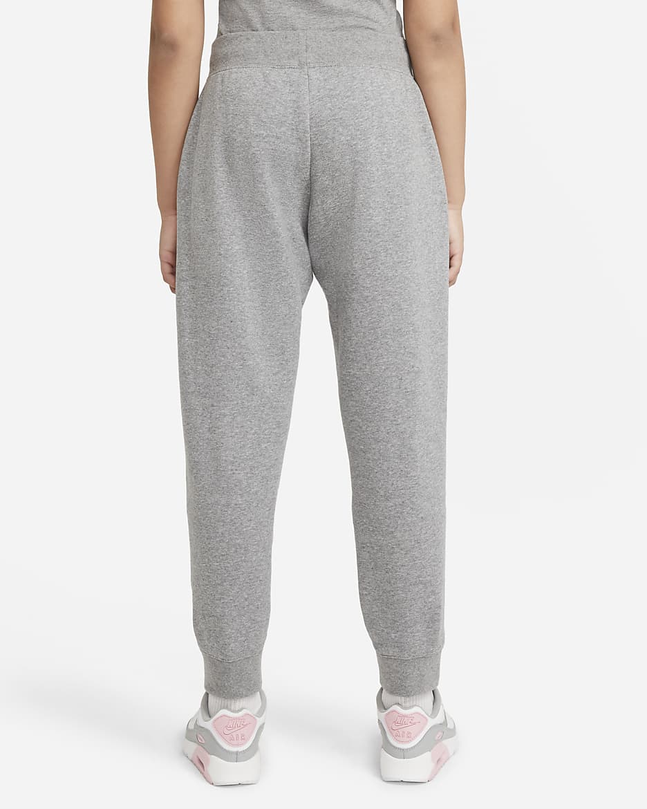 Nike Sportswear Club Fleece Big Kids' (Girls') Pants - Carbon Heather/White