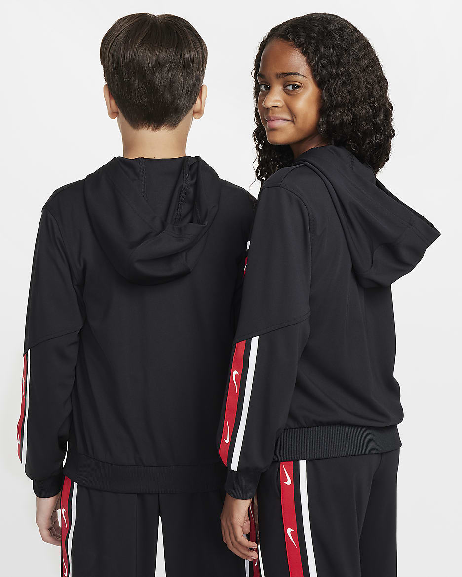 Nike Sportswear Club Big Kids' Full-Zip Knit Hoodie - Black