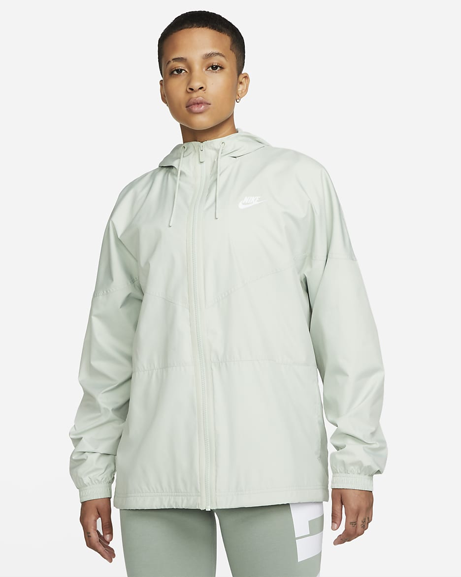 Chamarra para mujer Nike Sportswear Repel Windrunner - Espuma de mar/Blanco