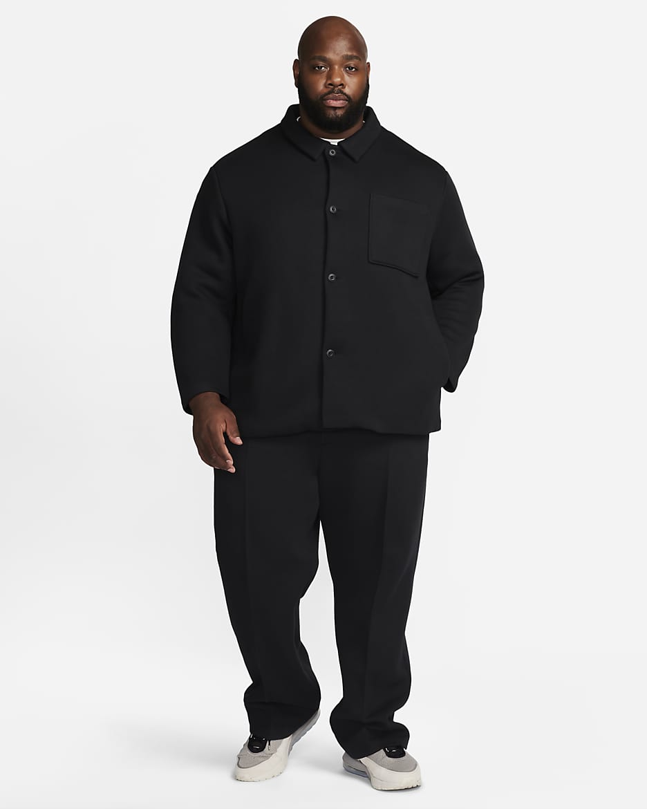 Surchemise oversize Nike Sportswear Tech Fleece Reimagined pour homme - Noir/Noir