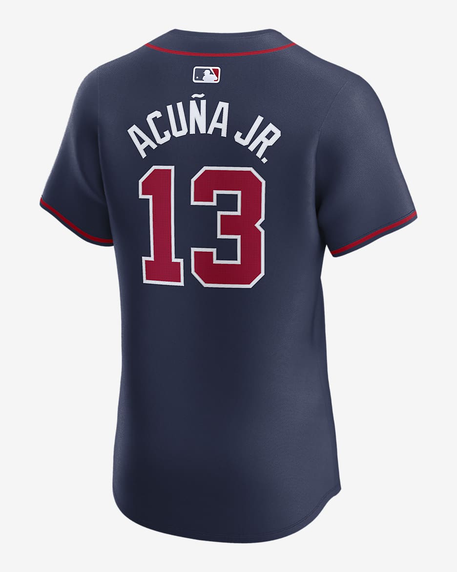 Ronald Acuña Jr. Atlanta Braves Men's Nike Dri-FIT ADV MLB Elite Jersey - Navy