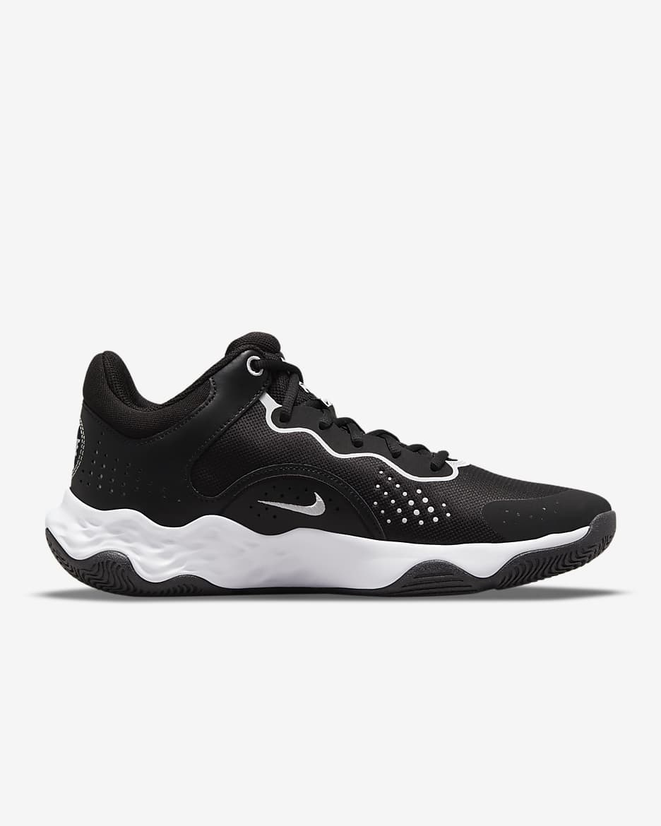 Nike Fly.By Mid 3 Basketball Shoes - Black/White