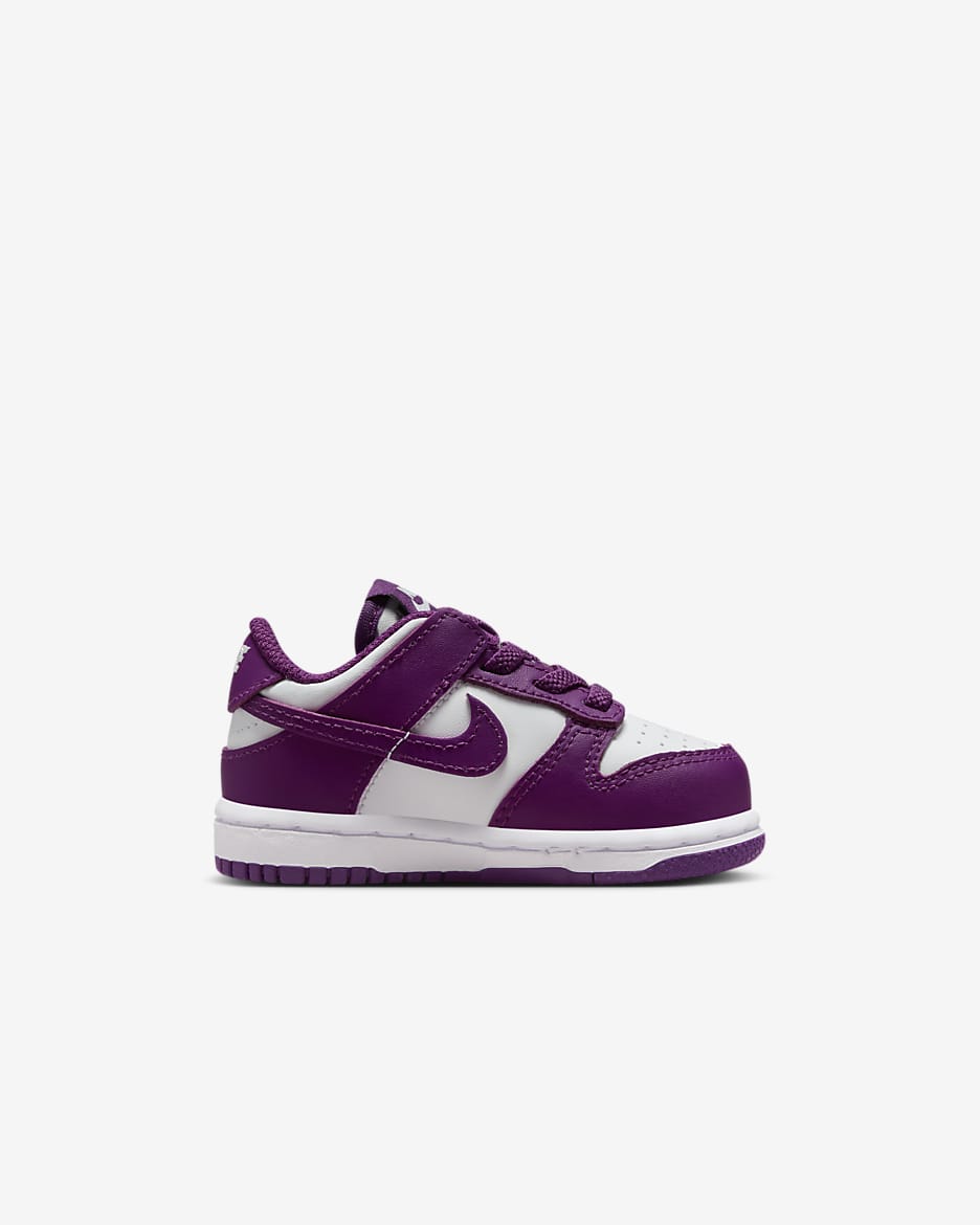 Sko Nike Dunk Low för baby/små barn - Vit/Vit/Viotech