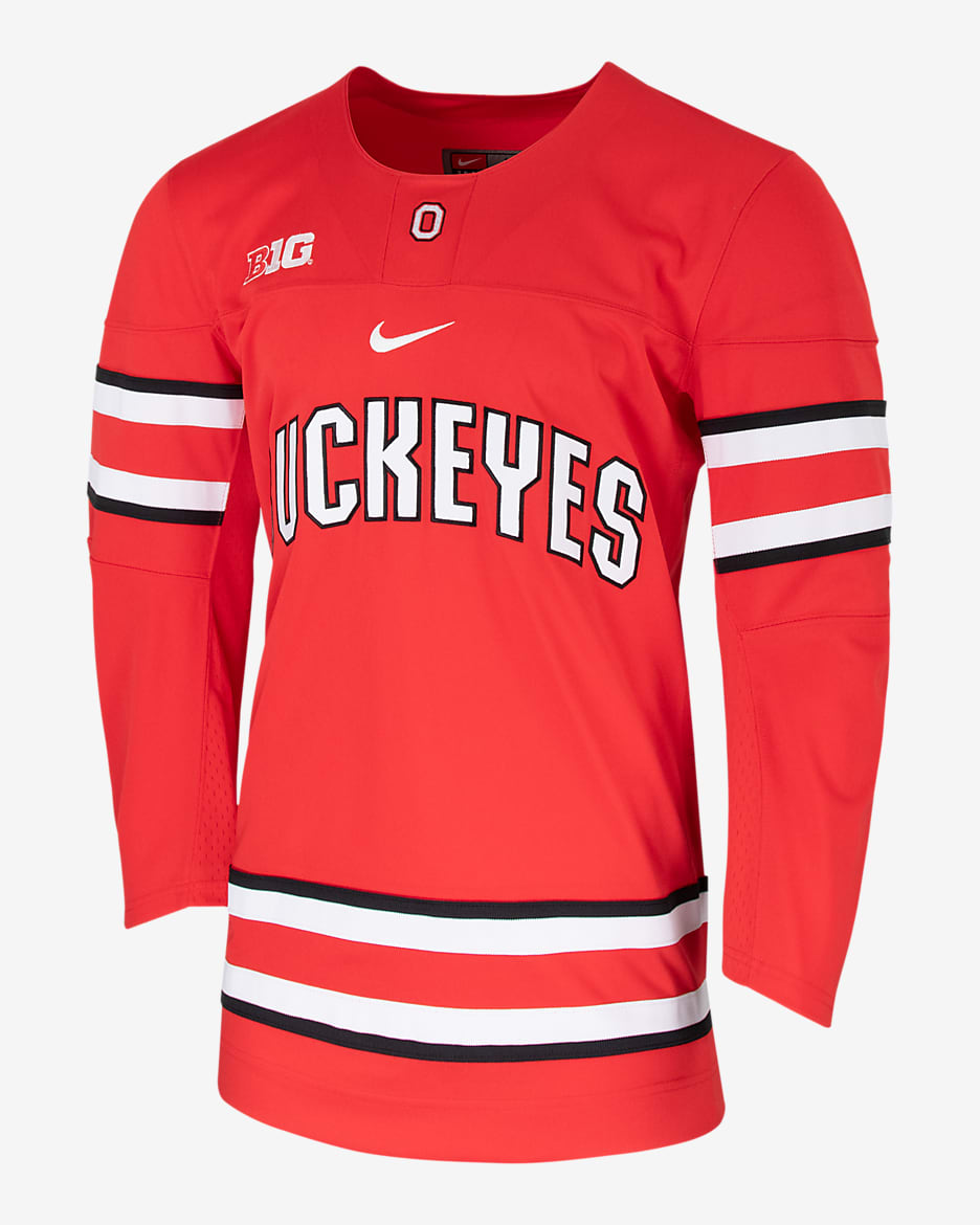 Ohio State Men's Nike College Hockey Jersey - Red