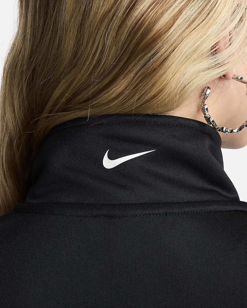 Nike Sportswear Women's Tracksuit Top - Black/Light Crimson/White