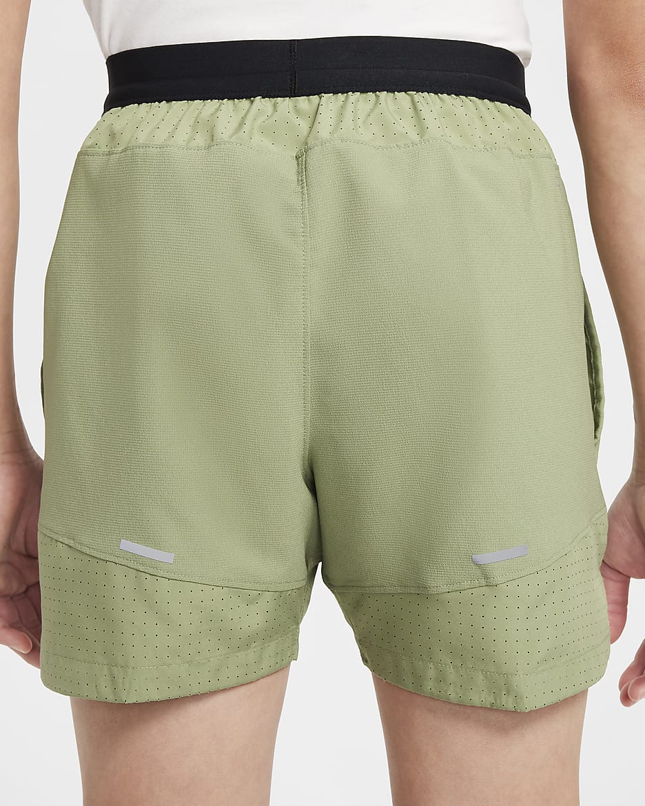 Nike Multi Tech EasyOn Big Kids' (Boys') Dri-FIT Training Shorts - Oil Green/Black