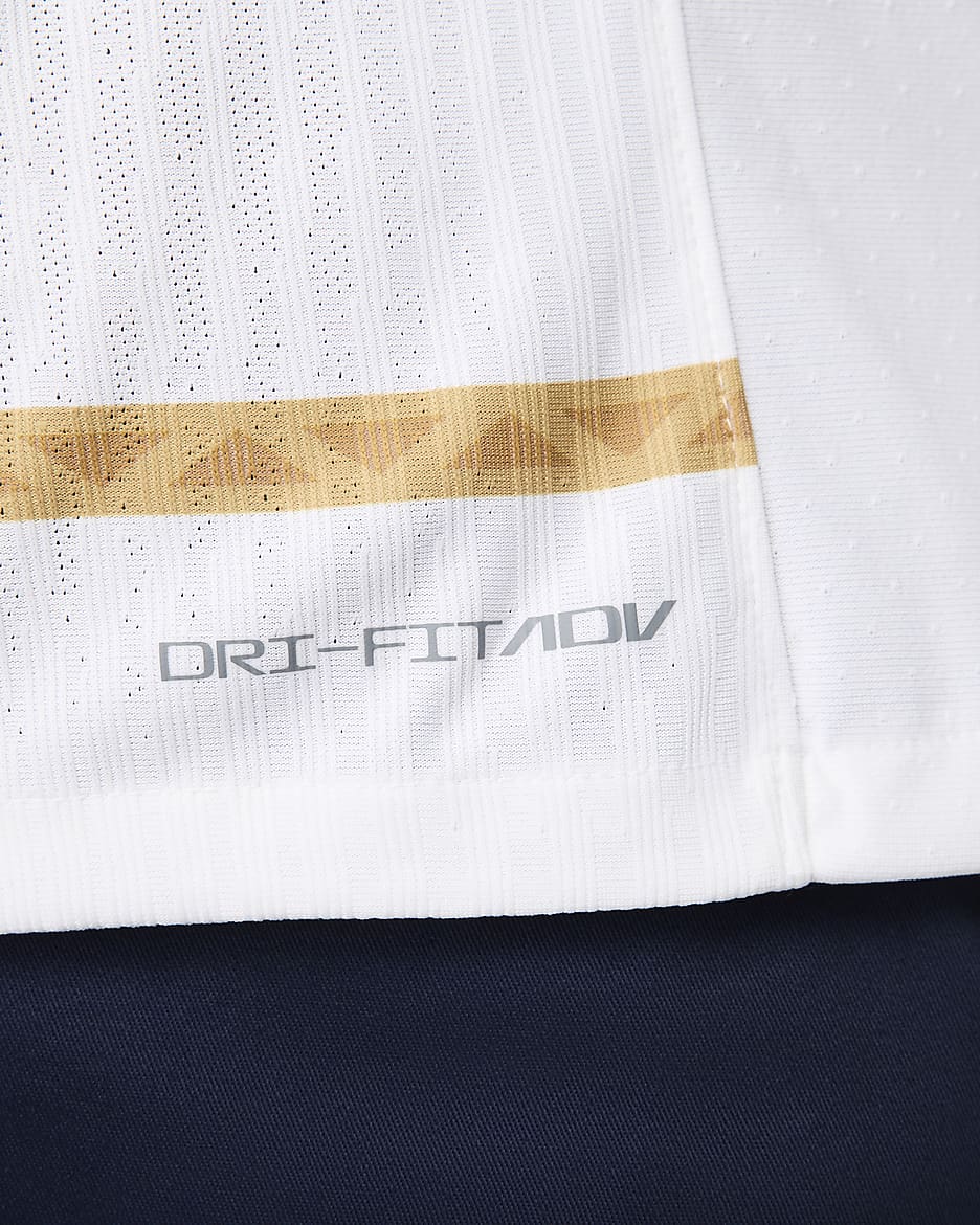 Jersey de fútbol Nike Dri-FIT ADV Authentic para hombre de Pumas UNAM local 2024/25 Match - Blanco/Obsidiana/Obsidiana