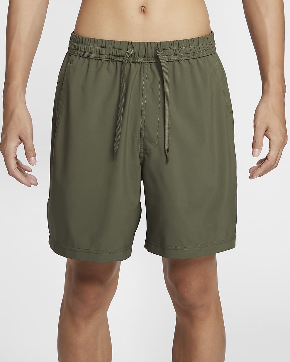 Nike Form Men's Dri-FIT 18cm (approx.) Unlined Versatile Shorts - Medium Olive/Pale Ivory/Cargo Khaki