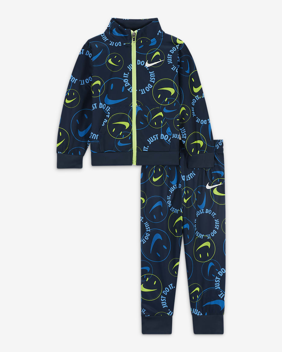 Nike Smiley Swoosh Printed Tricot Set Baby Tracksuit - Midnight Navy